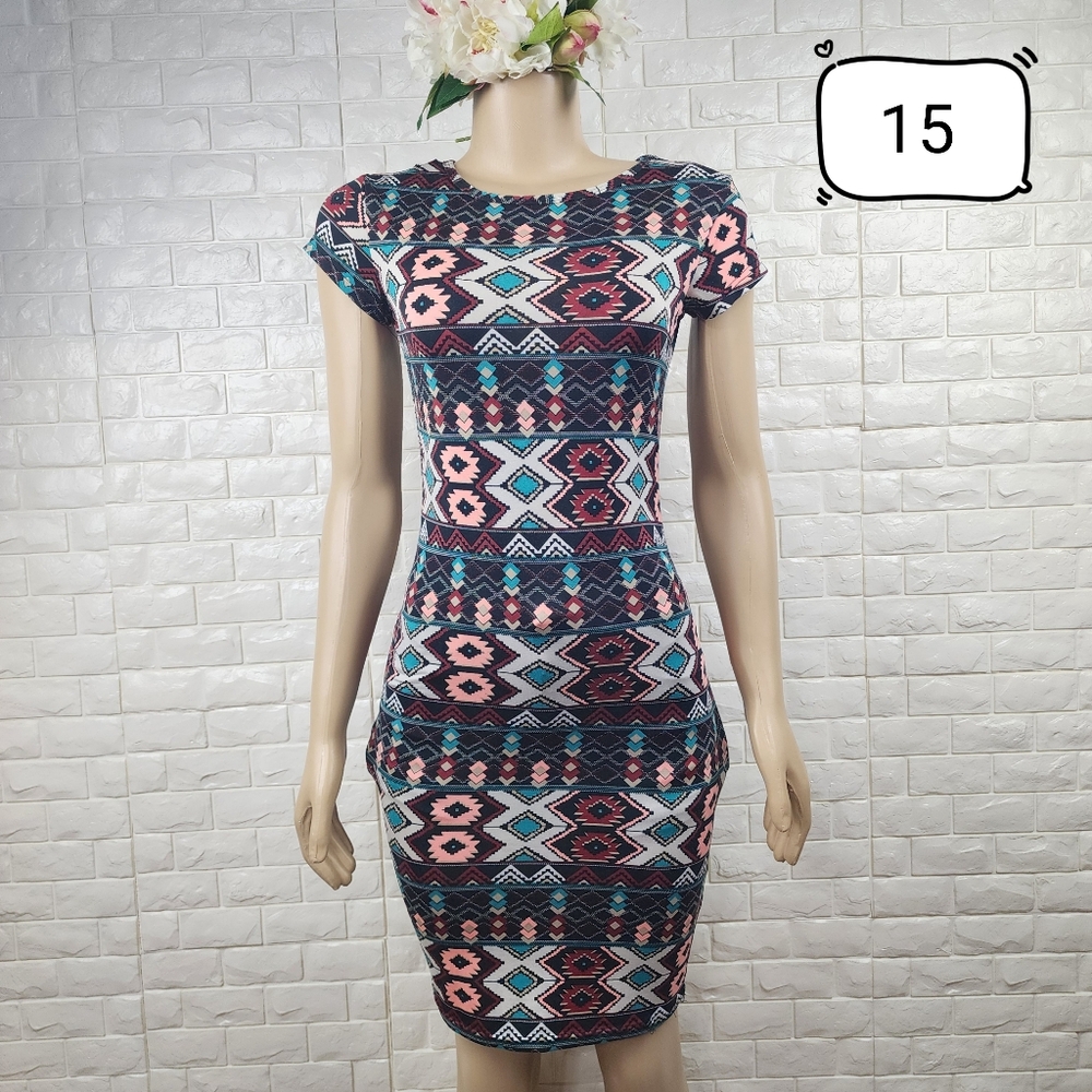 Pure Hype Small Stretch Dress – Casual Fitted Everyday Mini Dress